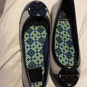 Blue Tory Burch Flats